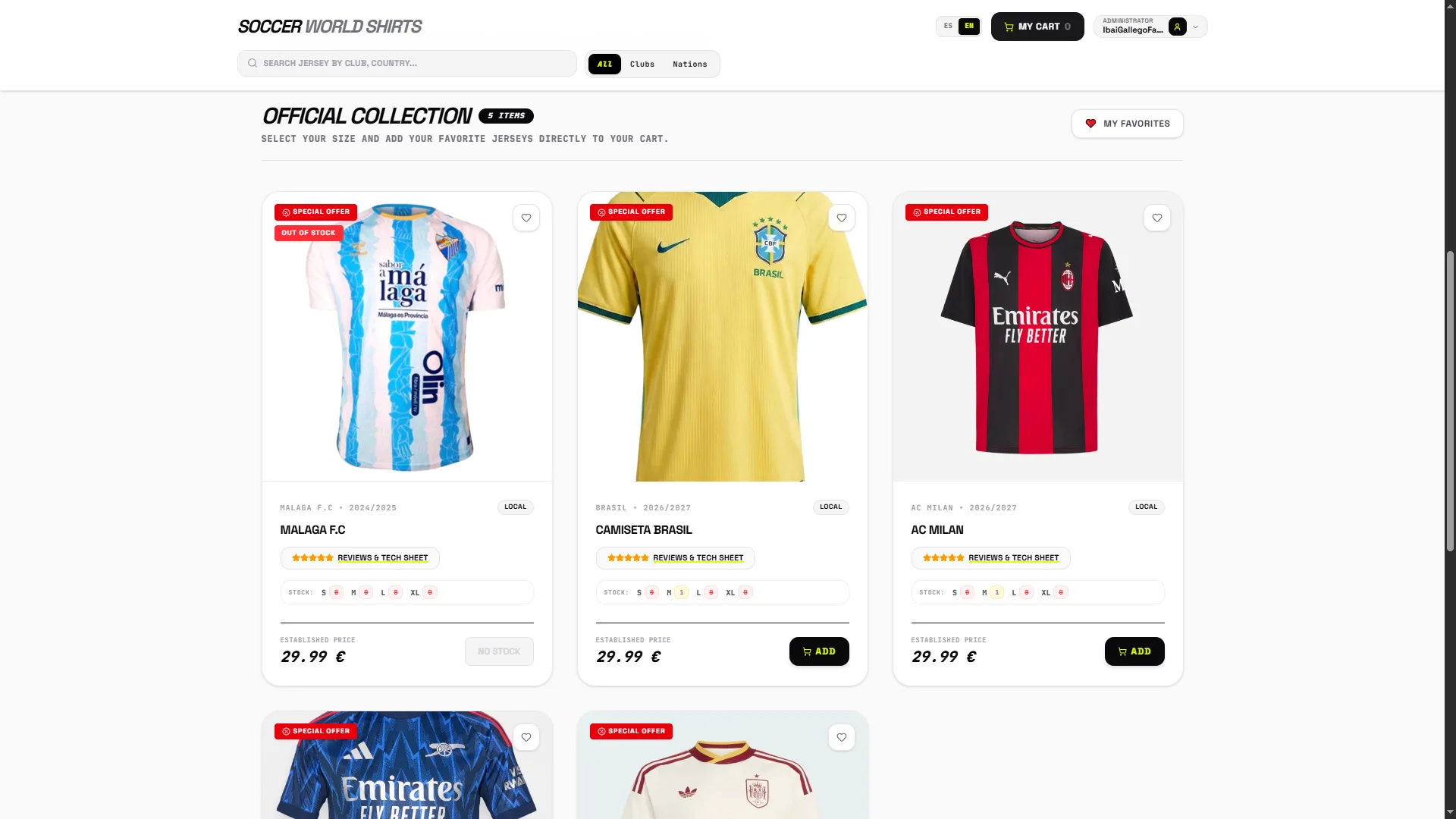 Screenshot of soccerworld.vercel.app