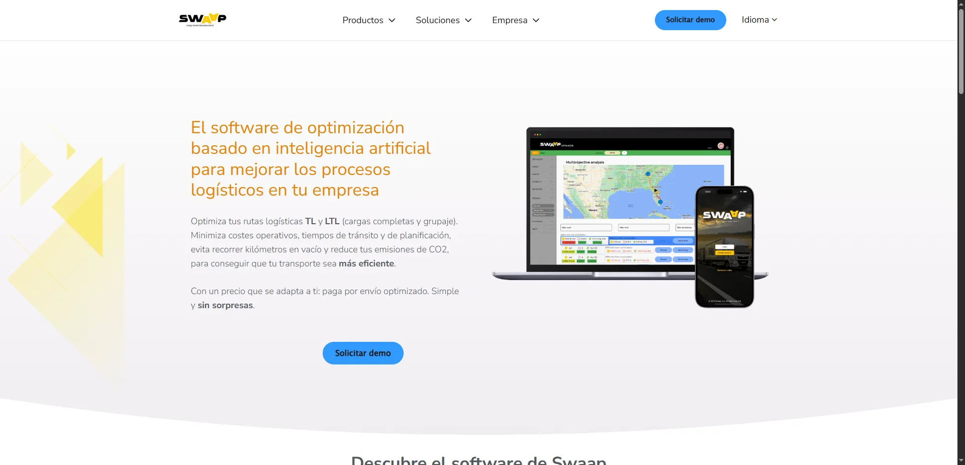 Screenshot of swaaplogistics.com